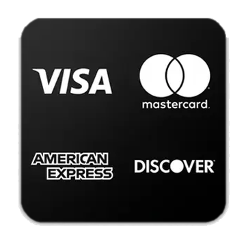 Accepted credit and debit card logos